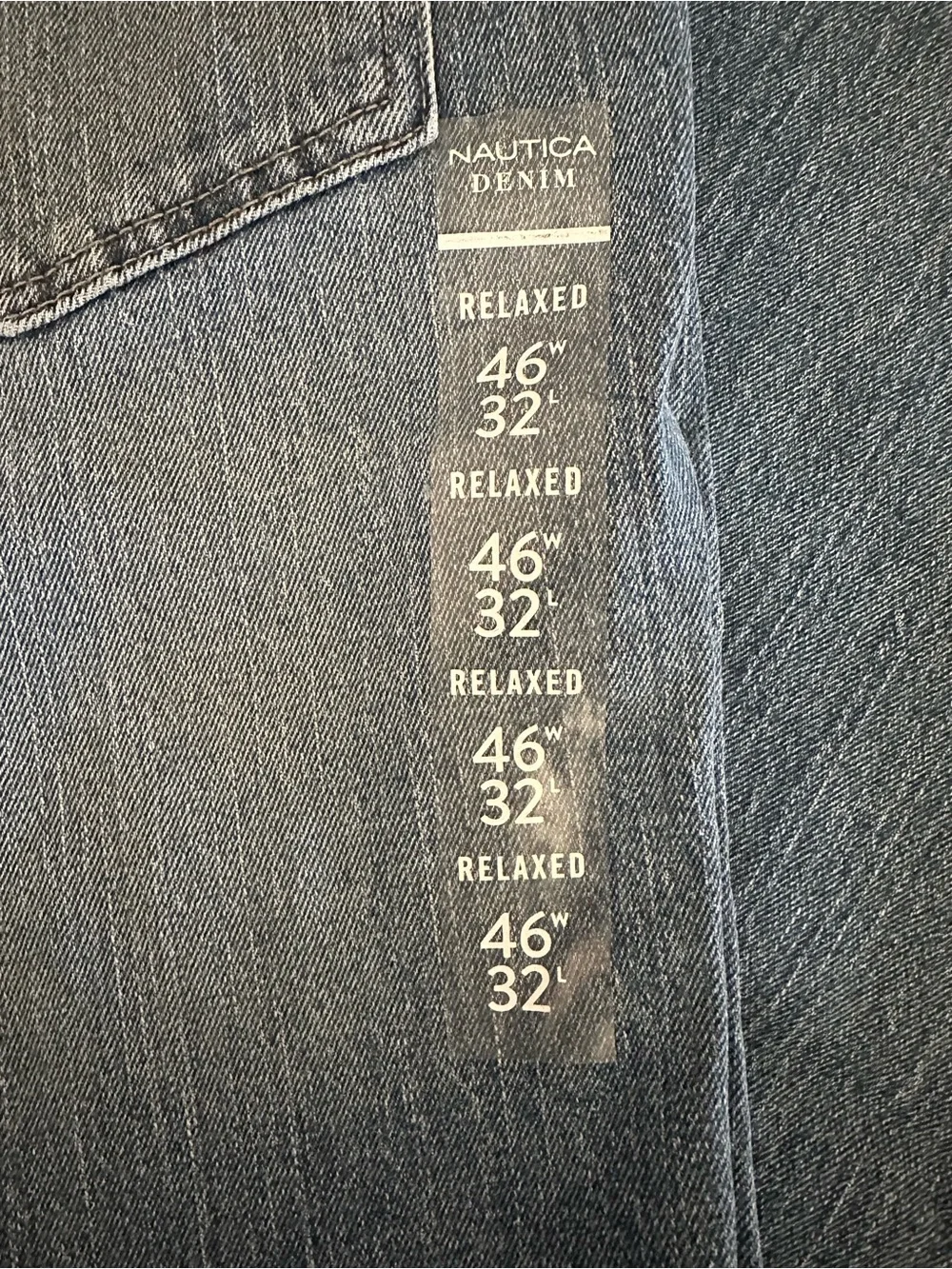 Nautica relaxed fit men’s jeans 46 W 32 L New with tags